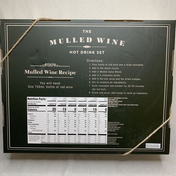 The Mulled Wine Hot Drink Set Cocktail Mug Gift Box Spice Blend Recipe Holiday - Picture 6 of 13